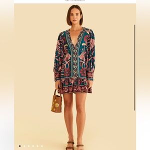 Farm rio Floral V-Neck Dress